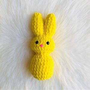 Yellow Crochet Easter Bunny Plush 1 pc